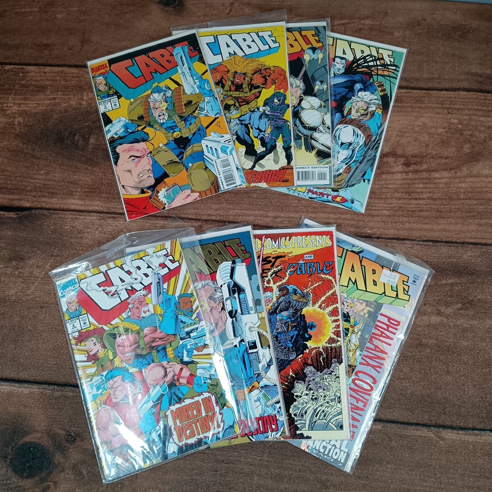 Marvel Comics Cable Comic Book Lot 8ct OS Multicolor Excellent 90s X-Force Foil